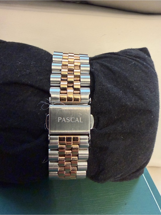 Pascal Diamond Watch rose and steel box card and tool for fix you size